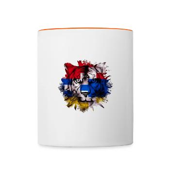 Haut-Karabakh - Mug contrasté - blanc/orange - Devant