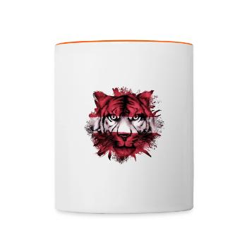 Lettonie - Mug contrasté - blanc/orange - Devant