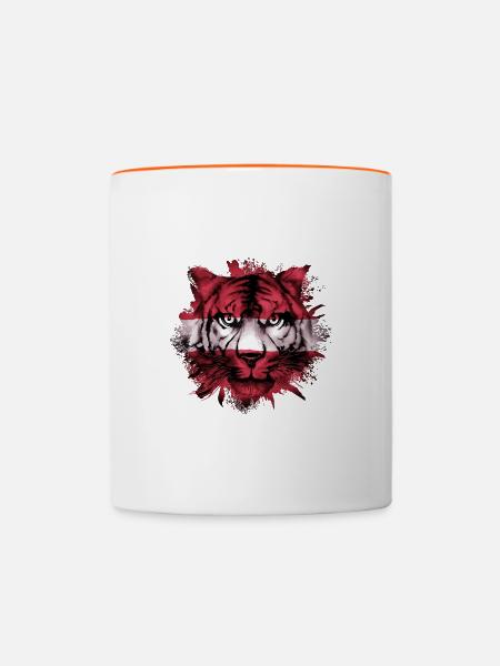 Lettland - Tasse zweifarbig - Weiß/Orange