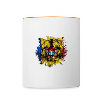 Moldavie - Mug contrasté - blanc/orange - Devant