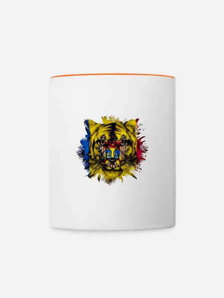 Moldawien - Tasse zweifarbig - Weiß/Orange