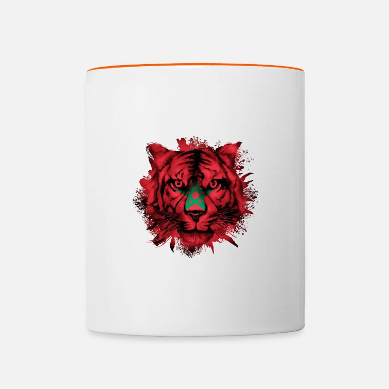 Marokko - Tasse zweifarbig - Weiß/Orange