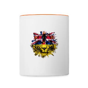 Nioué - Mug contrasté - blanc/orange - Devant