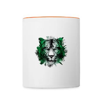Nigéria - Mug contrasté - blanc/orange - Devant