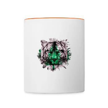 Norfolkinsel - Tasse zweifarbig - Weiß/Orange - Vorne