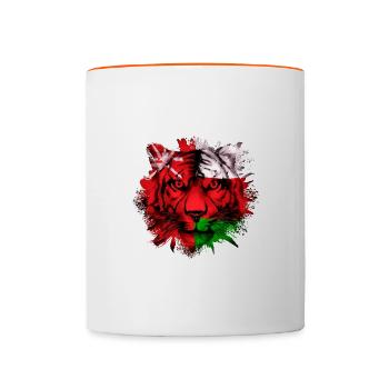 Oman - Mug contrasté - blanc/orange - Devant