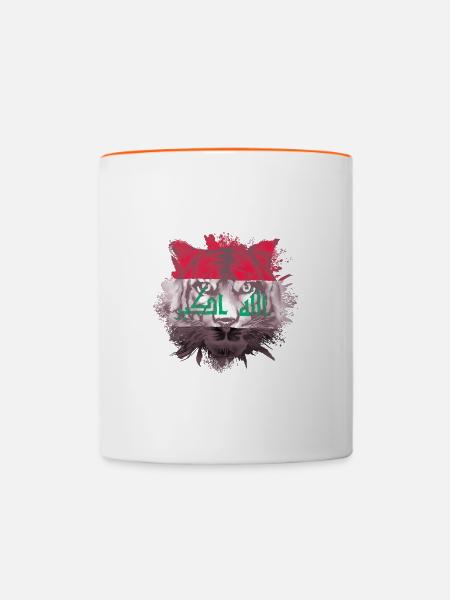Irak - Tasse zweifarbig - Weiß/Orange
