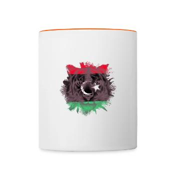 Libye - Mug contrasté - blanc/orange - Devant