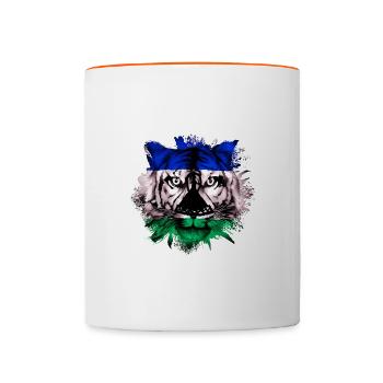 Lesotho - Mug contrasté - blanc/orange - Devant