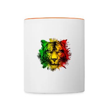 Mali - Tasse zweifarbig - Weiß/Orange - Vorne