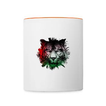 Palestine - Mug contrasté - blanc/orange - Devant
