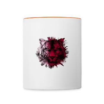 Katar - Tasse zweifarbig - Weiß/Orange - Vorne