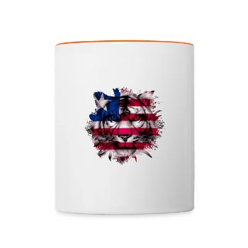 Liberia - Tasse zweifarbig - Weiß/Orange - Vorne