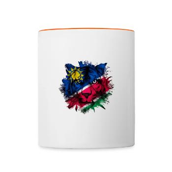 Namibia - Tasse zweifarbig - Weiß/Orange - Vorne