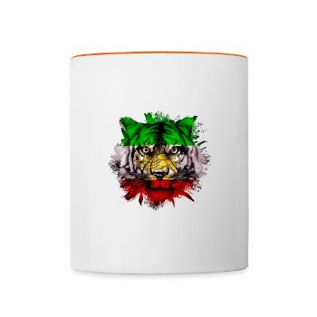 Perse - Mug contrasté - blanc/orange - Devant
