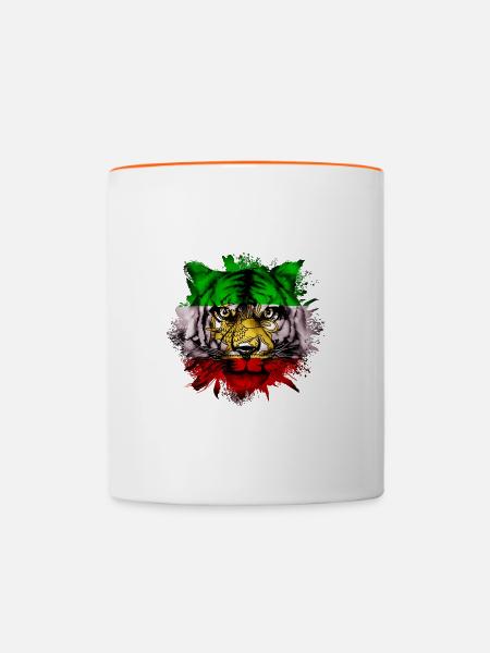 Persien - Tasse zweifarbig - Weiß/Orange