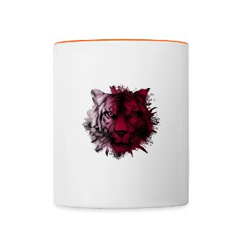 Katar - Tasse zweifarbig - Weiß/Orange - Vorne