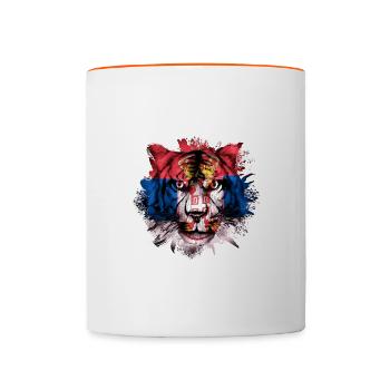 Serbia - Contrasting Mug - white/orange - Front