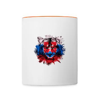 Slovaquie - Mug contrasté - blanc/orange - Devant
