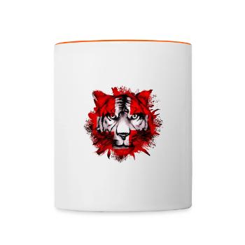 Suisse - Mug contrasté - blanc/orange - Devant