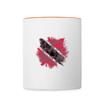 Trinité-et-Tobago - Mug contrasté - blanc/orange - Devant