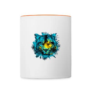 Kazakhstan - Contrasting Mug - white/orange - Front