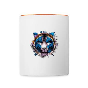 Îles Mariannes du Nord - Mug contrasté - blanc/orange - Devant