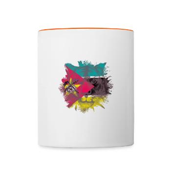 Myanmar - Mug contrasté - blanc/orange - Devant