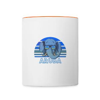 Aruba - Contrasting Mug - white/orange - Front