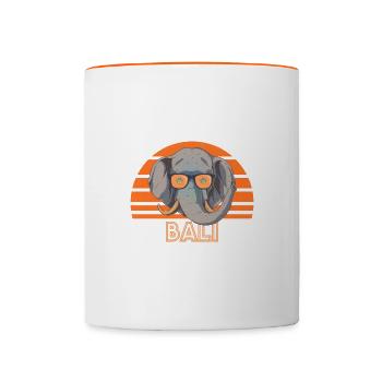 Bali - Mug contrasté - blanc/orange - Devant