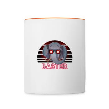 Baster - Mug contrasté - blanc/orange - Devant