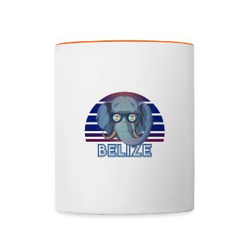 Belize - Mug contrasté - blanc/orange - Devant