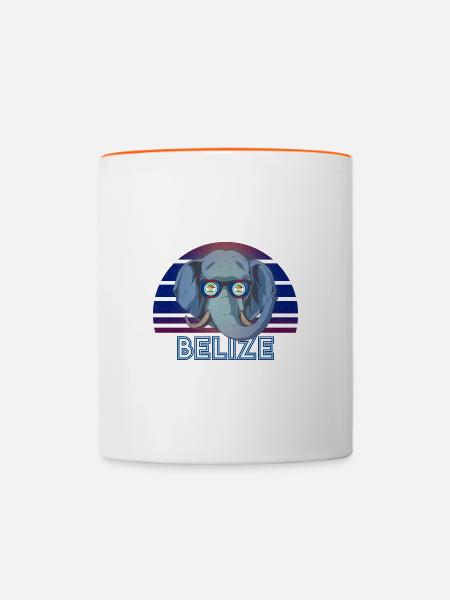 Belize - Tasse zweifarbig - Weiß/Orange