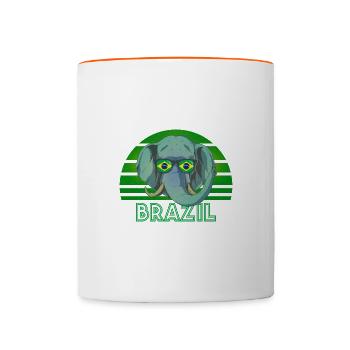 Brasilien - Tasse zweifarbig - Weiß/Orange - Vorne