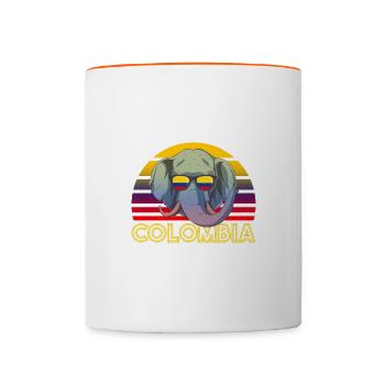 Kolumbien - Tasse zweifarbig - Weiß/Orange - Vorne