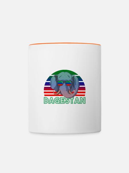 Dagestan - Tasse zweifarbig - Weiß/Orange