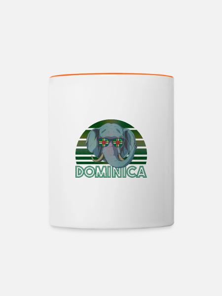 Dominica - Tasse zweifarbig - Weiß/Orange
