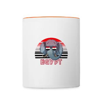 Ägypten - Tasse zweifarbig - Weiß/Orange - Vorne