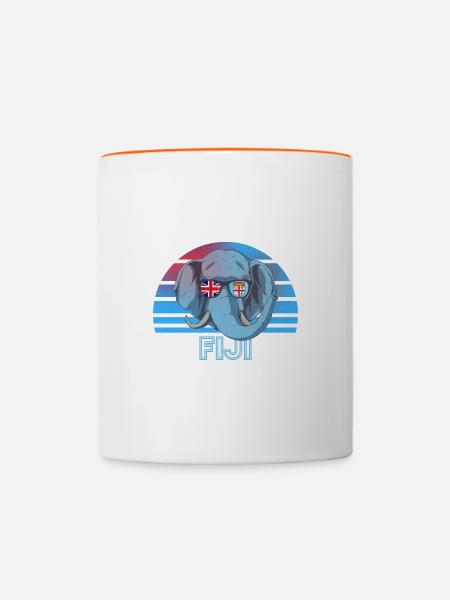 Fidschi - Tasse zweifarbig - Weiß/Orange