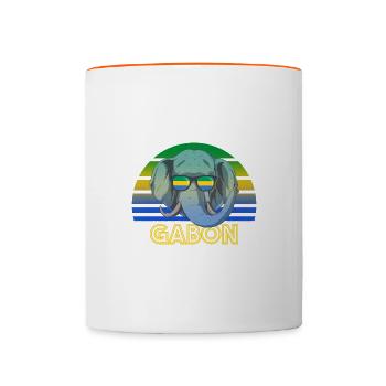 Gabon - Mug contrasté - blanc/orange - Devant