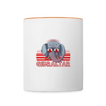 Gibraltar - Mug contrasté - blanc/orange - Devant
