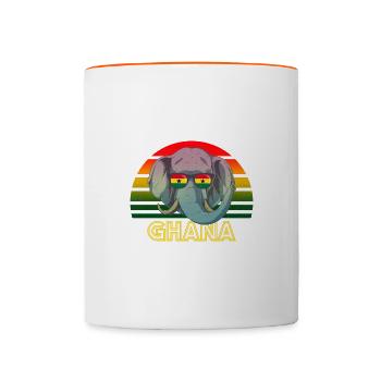 Ghana - Mug contrasté - blanc/orange - Devant