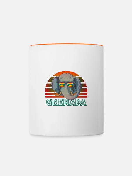 Grenada - Tasse zweifarbig - Weiß/Orange