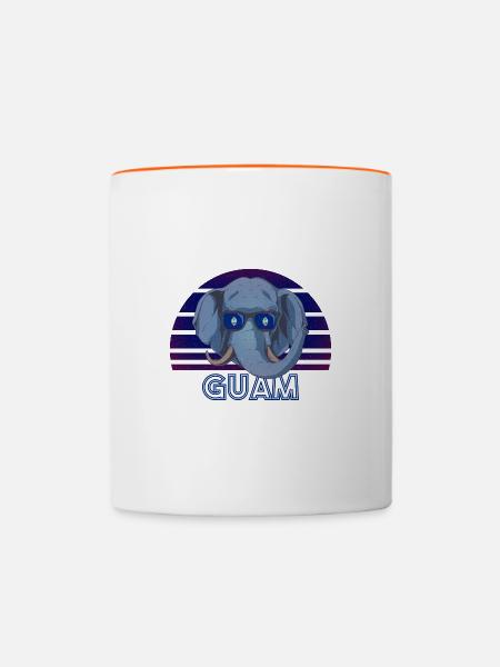 Guam - Tasse zweifarbig - Weiß/Orange