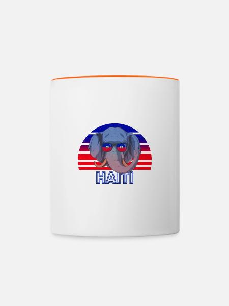 Haiti - Tasse zweifarbig - Weiß/Orange