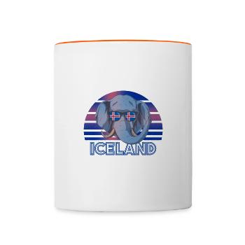 Islande - Mug contrasté - blanc/orange - Devant