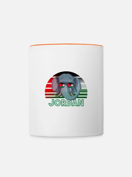 Jordanien - Tasse zweifarbig - Weiß/Orange