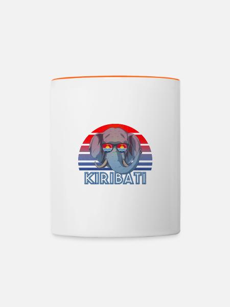 Kiribati - Tasse zweifarbig - Weiß/Orange