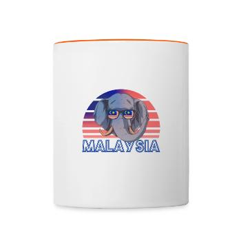 Malaisie - Mug contrasté - blanc/orange - Devant
