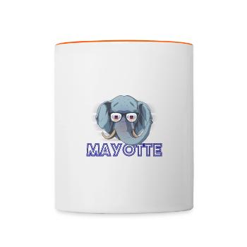 Mayotte - Mug contrasté - blanc/orange - Devant